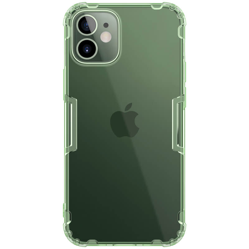 TPU чехол Nillkin Nature Series для Apple iPhone 12 mini (5.4") (Темно-зеленый (прозрачный))