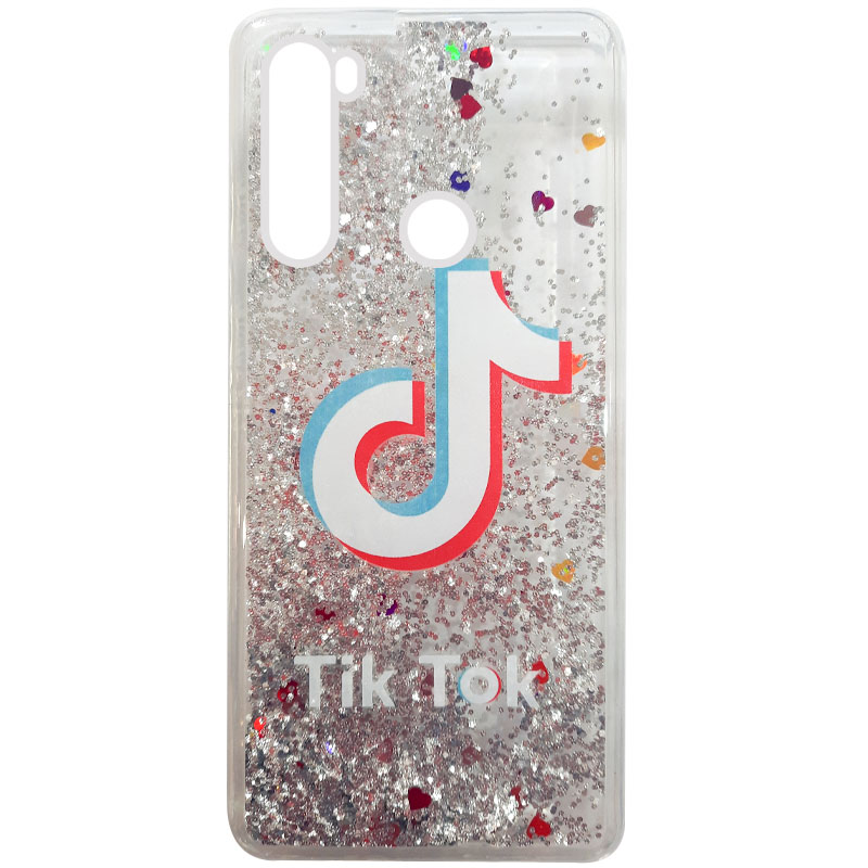 TPU чехол с переливающимися блестками для Xiaomi Redmi Note 8 / Note 8 2021 (TikTok)