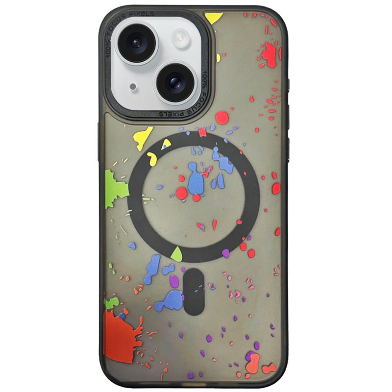 Чехол TPU+PC Flush with MagSafe для Apple iPhone 13 (6.1") (Titanium black)