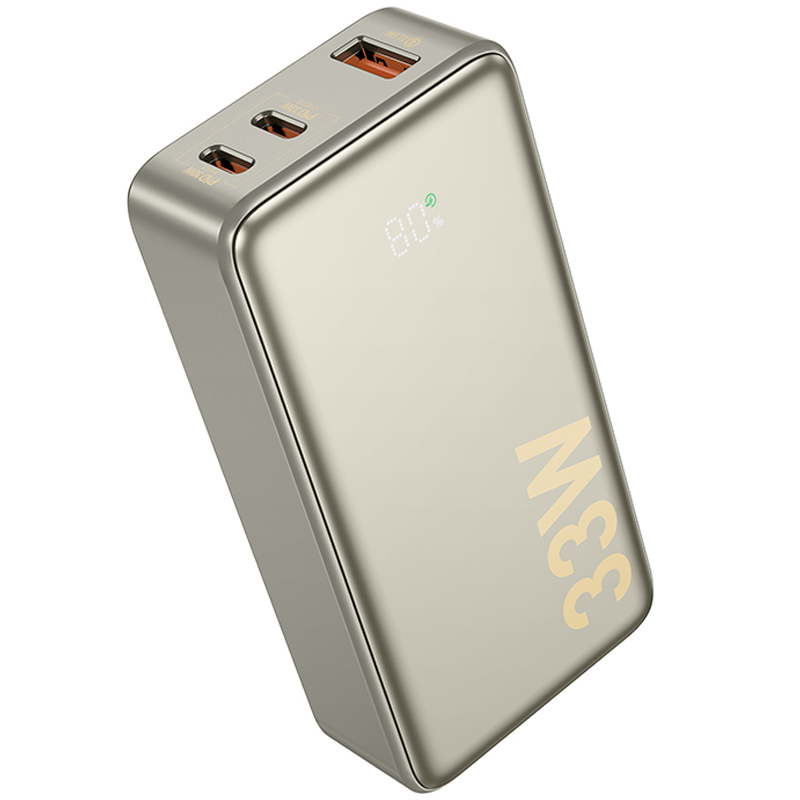 Портативное ЗУ Power Bank Hoco Q27 Jewel 22.5W+PD33W 10000 mAh (Titanium gold)