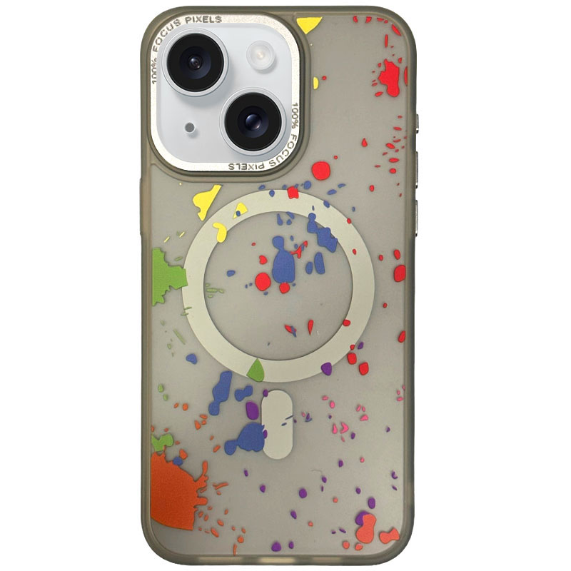 Чехол TPU+PC Flush with MagSafe для Apple iPhone 13 (6.1") (Titanium grey)