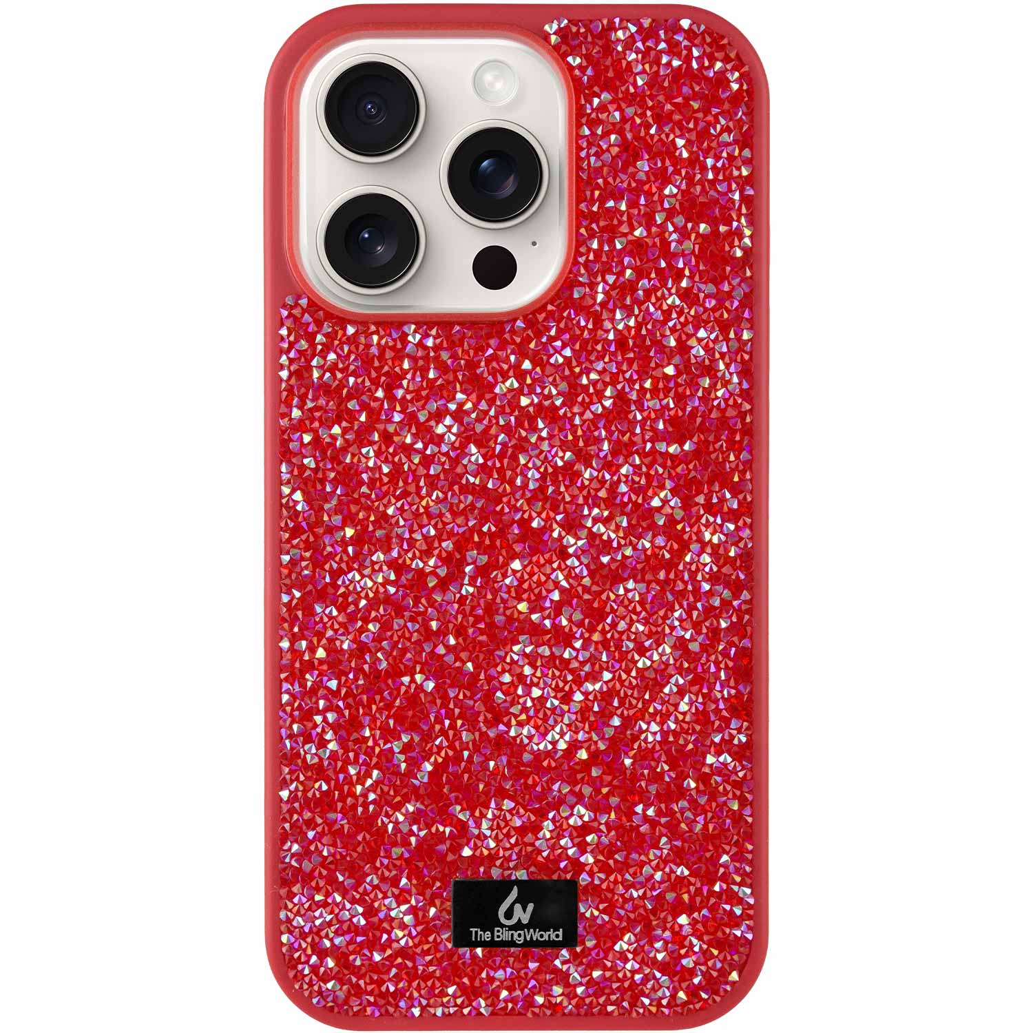 TPU чохол Bling World Rock Diamond для Apple iPhone 15 Pro (6.1") (Червоний)