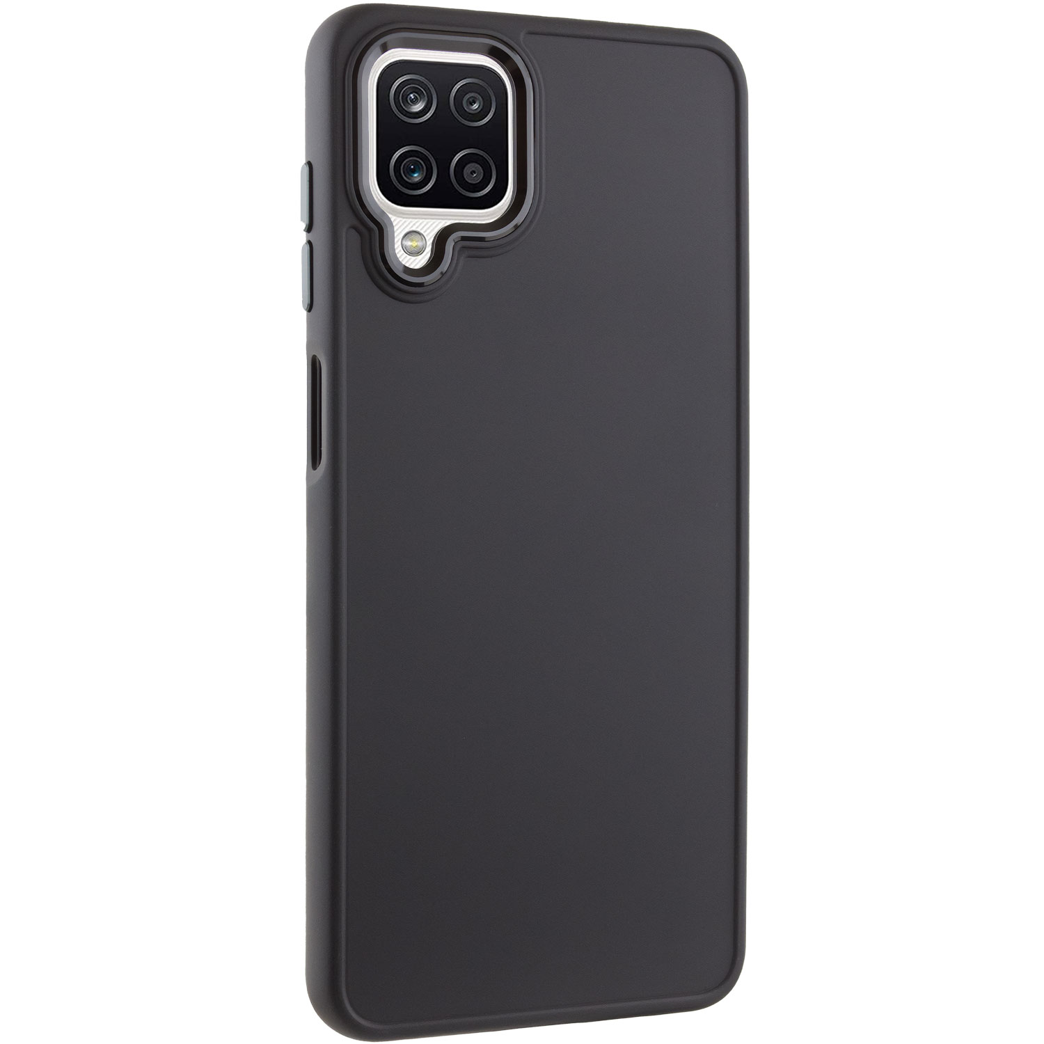 TPU чохол Bonbon Metal Style для для Samsung Galaxy A12 (Чорний / Black)