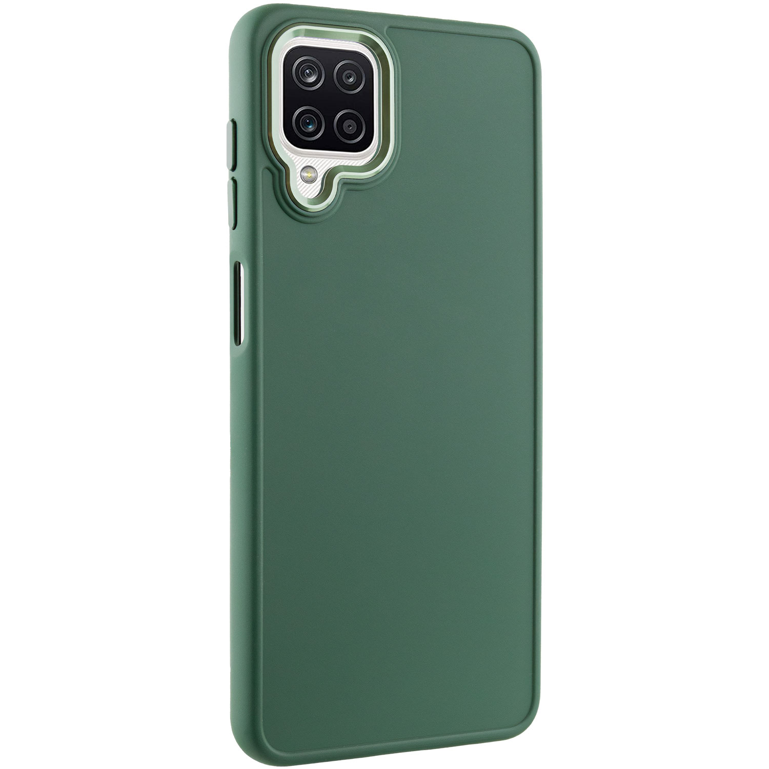 TPU чехол Bonbon Metal Style для Samsung Galaxy A12 (Зеленый / Pine green)