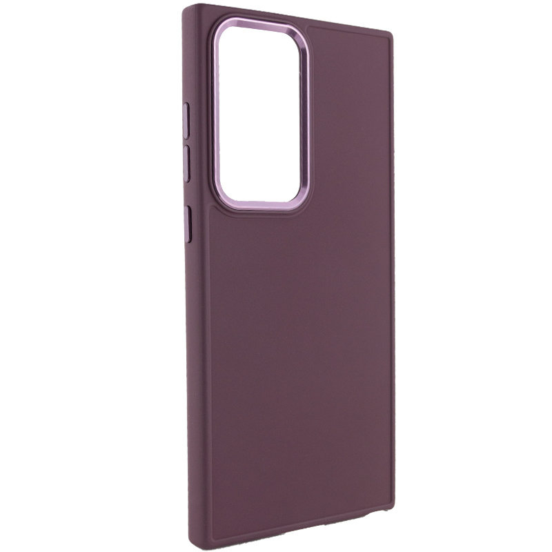 TPU чохол Bonbon Metal Style для для Samsung Galaxy S23 Ultra (Бордовий / Plum)