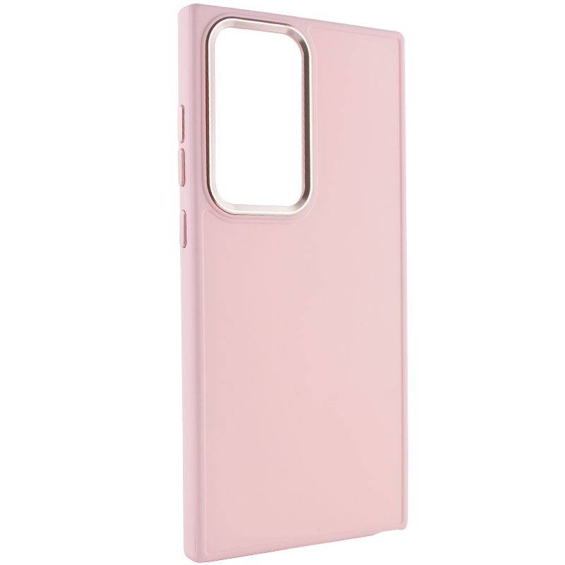 TPU чехол Bonbon Metal Style для Samsung Galaxy S23 Ultra (Розовый / Light pink)