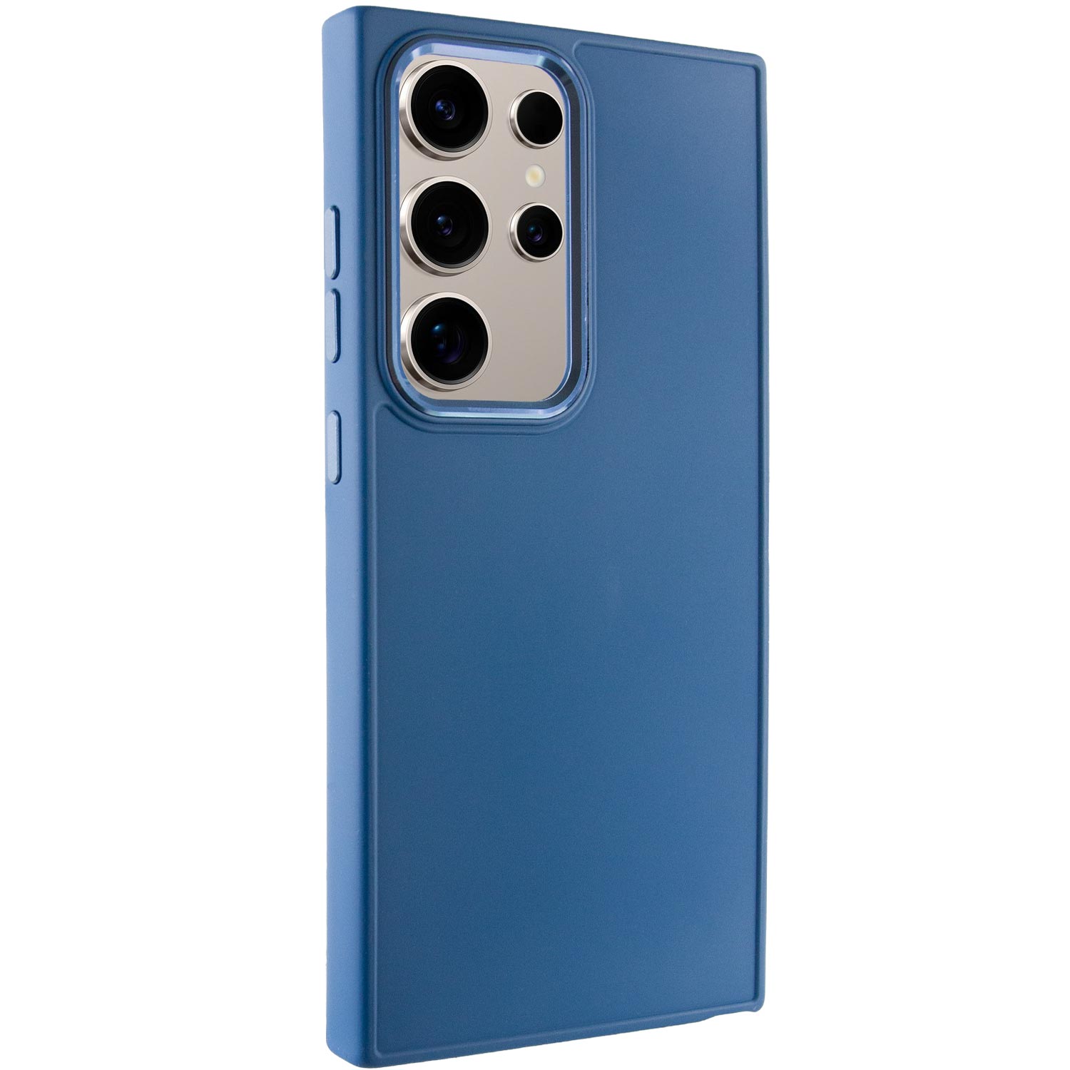 TPU чохол Bonbon Metal Style для для Samsung Galaxy S23 Ultra (Синій / Denim Blue)