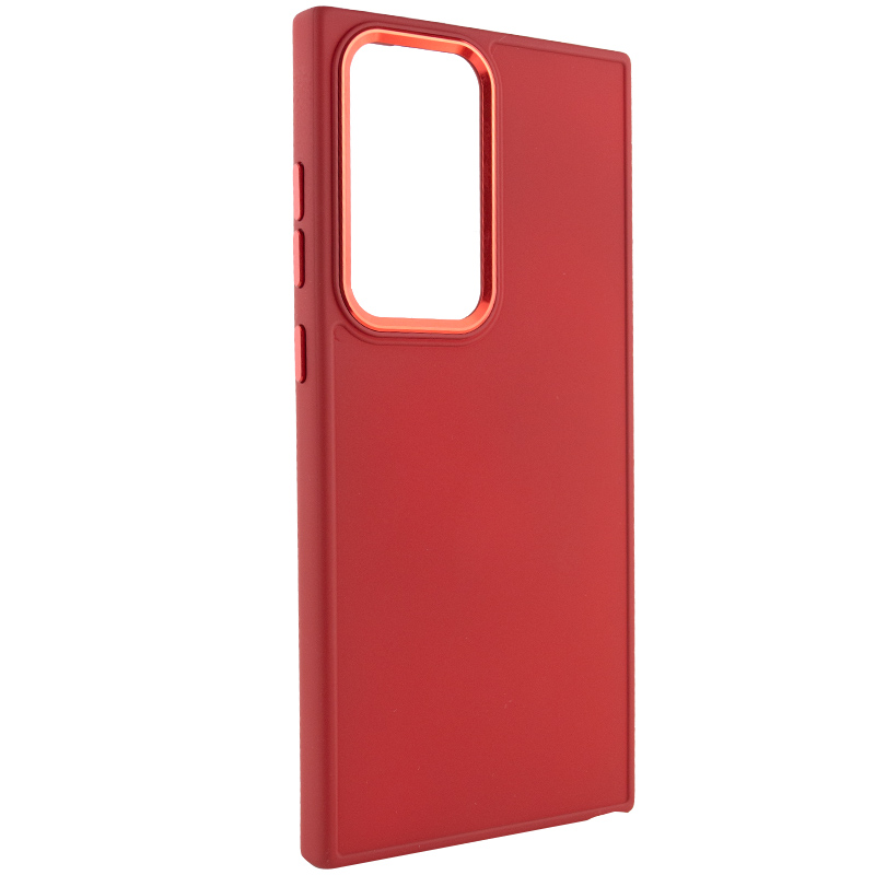 TPU чехол Bonbon Metal Style для Samsung Galaxy S24 Ultra (Красный / Red)