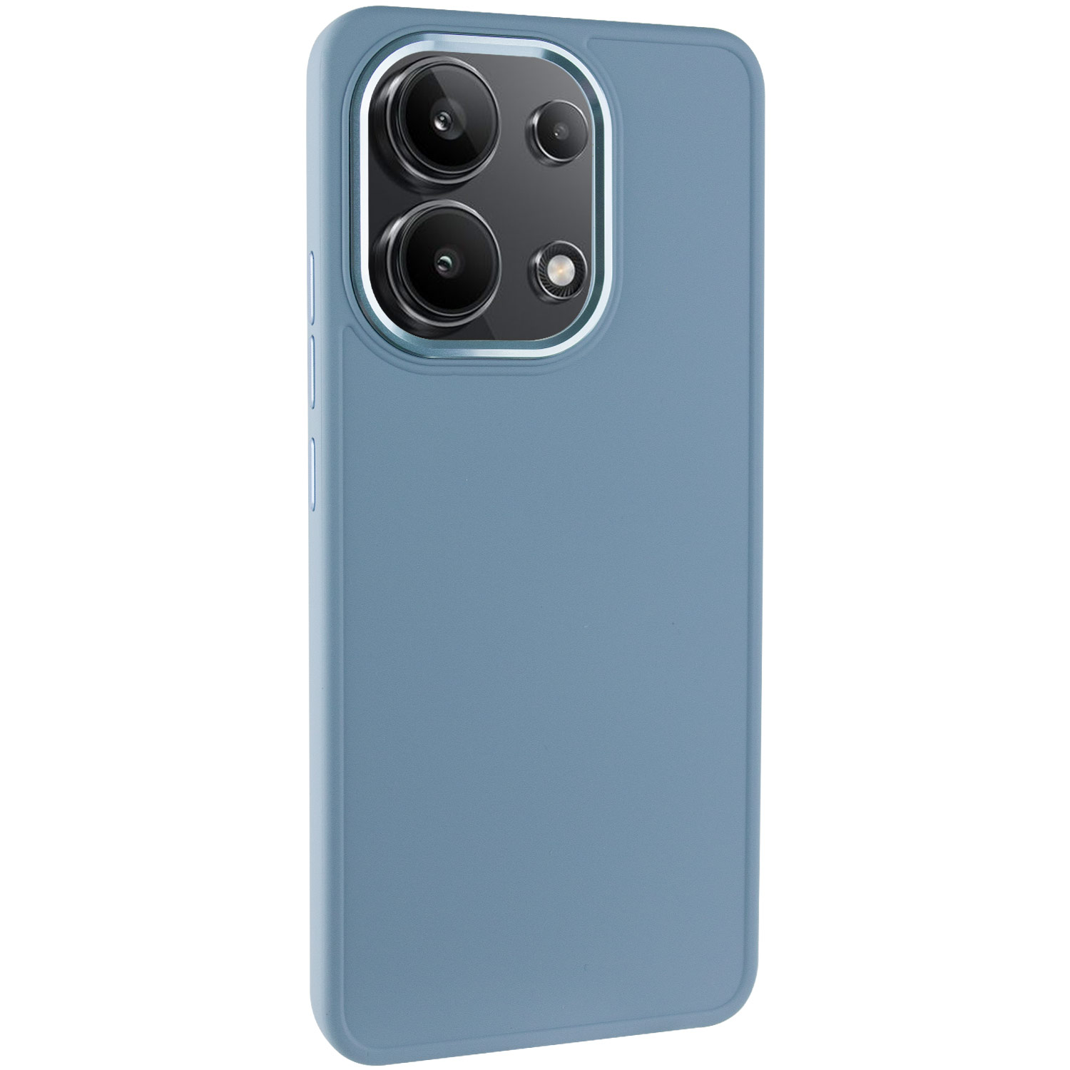 TPU чехол Bonbon Metal Style для Xiaomi Redmi Note 13 4G (Голубой / Mist blue)