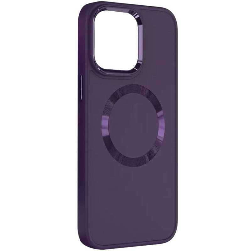 TPU чехол Bonbon Metal Style with MagSafe для Apple iPhone 11 (6.1") (Фиолетовый / Dark Purple)