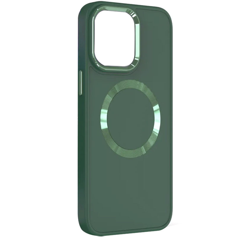 TPU чохол Bonbon Metal Style with MagSafe для Apple iPhone 11 (6.1") (Зелений / Pine green)