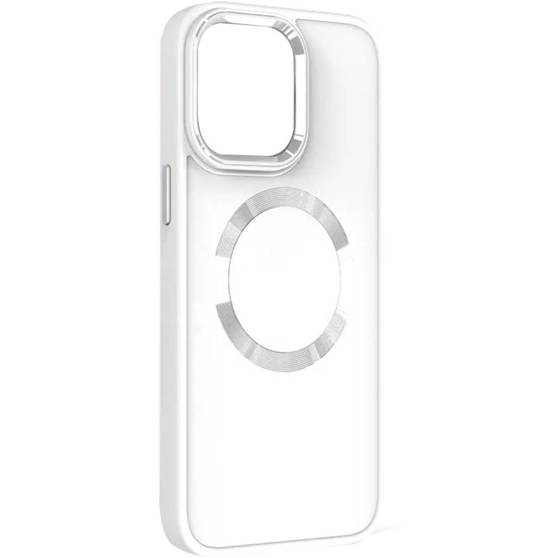 TPU чехол Bonbon Metal Style with MagSafe для Apple iPhone 14 Plus (6.7") (Белый / White)