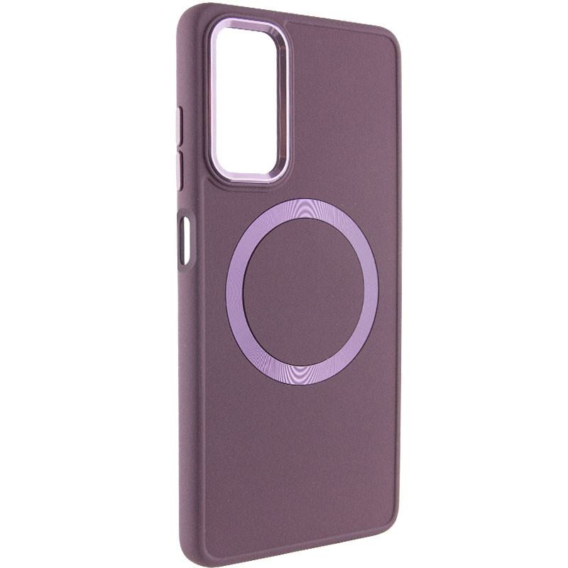 TPU чехол Bonbon Metal Style with MagSafe для Samsung Galaxy A15 4G/5G / M15 5G (Бордовый / Plum)