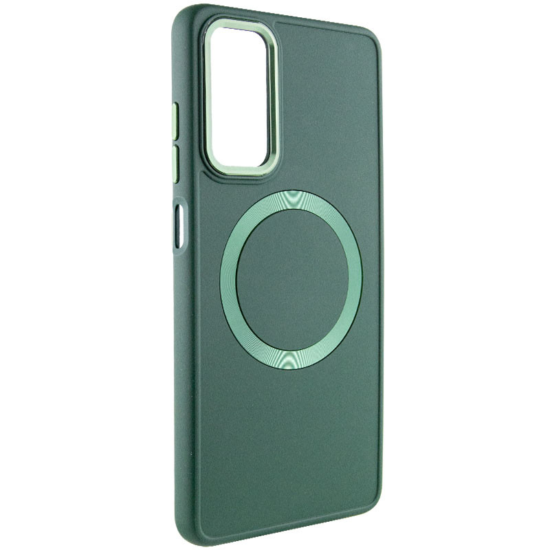 TPU чехол Bonbon Metal Style with MagSafe для Samsung Galaxy A15 4G/5G / M15 5G (Зеленый / Army Green)