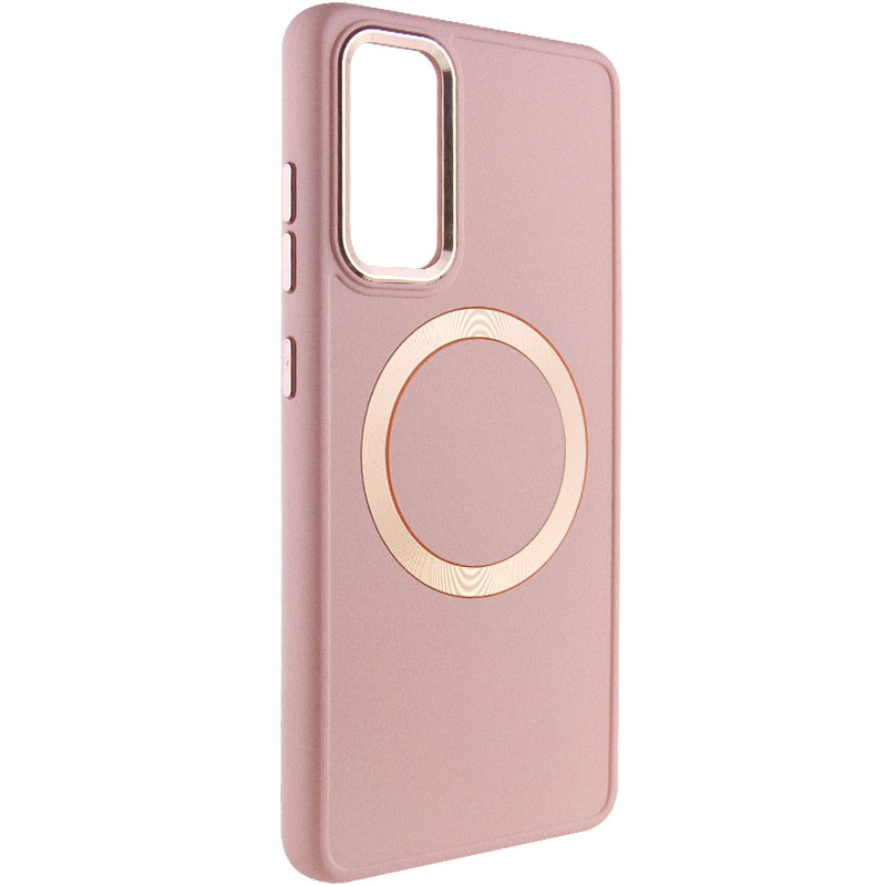 TPU чохол Bonbon Metal Style with MagSafe для Samsung Galaxy S21 FE (Рожевий / Light Pink)