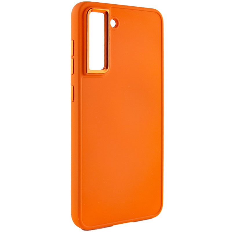 Фото TPU чехол Bonbon Metal Style для Samsung Galaxy S21 FE Оранжевый / Papaya на onecase.com.ua