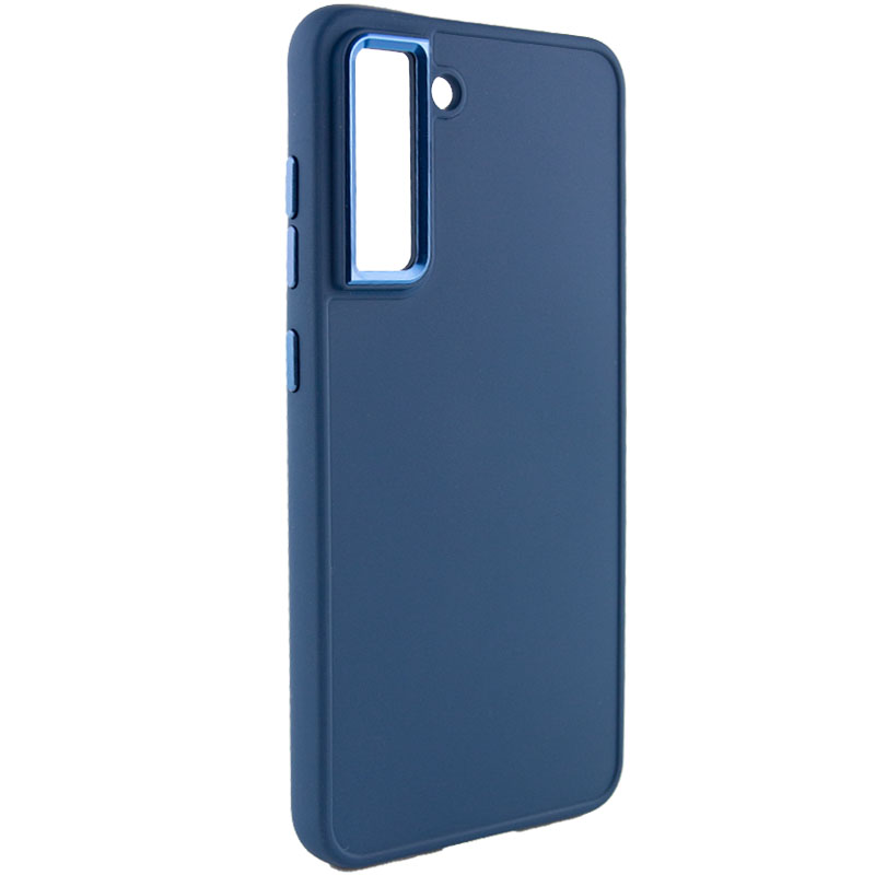 Фото TPU чехол Bonbon Metal Style для Samsung Galaxy S21 FE Синий / Cosmos blue на onecase.com.ua