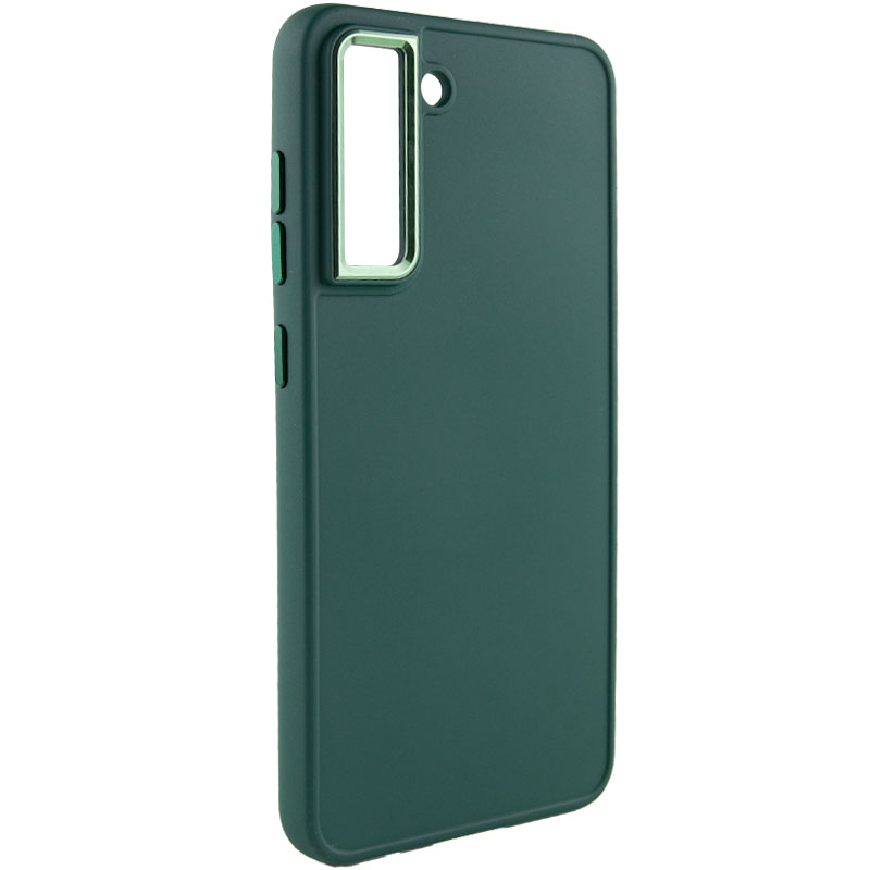 Фото TPU чехол Bonbon Metal Style для Samsung Galaxy S21 FE Зеленый / Pine green на onecase.com.ua