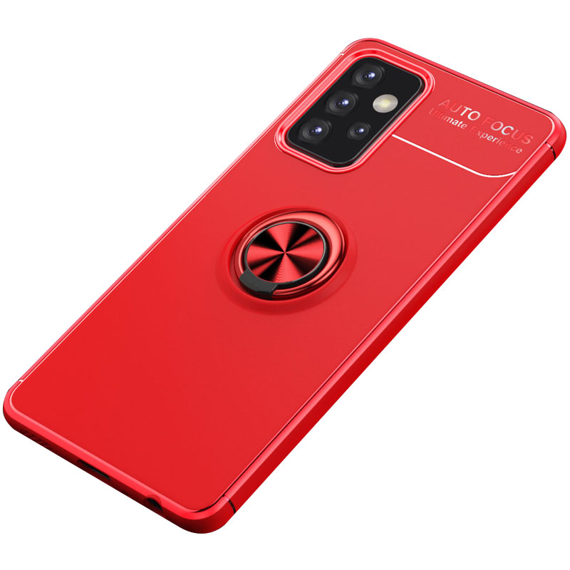 TPU чехол Deen ColorRing под магнитный держатель (opp) для Samsung Galaxy A13 4G (Красный / Красный)