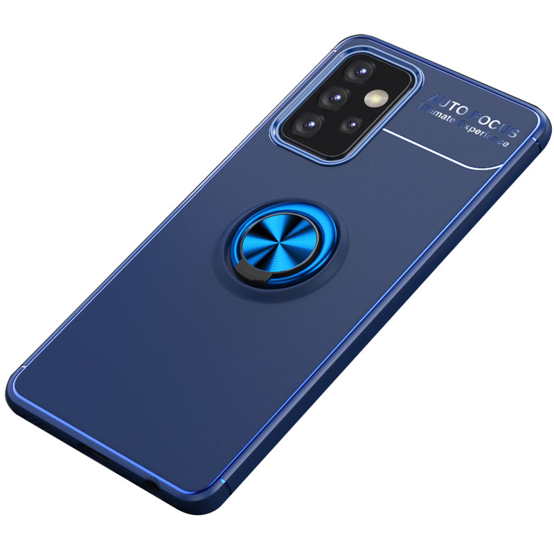 TPU чехол Deen ColorRing под магнитный держатель (opp) для Samsung Galaxy A13 4G (Синий / Синий)