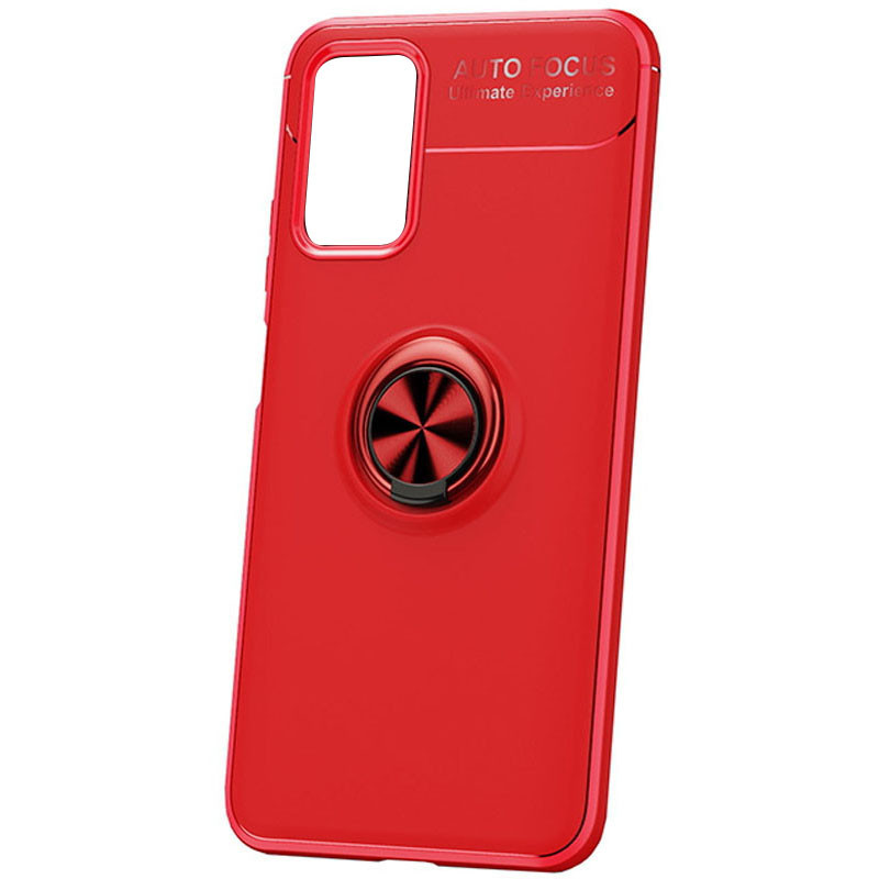 Фото TPU чехол Deen ColorRing под магнитный держатель (opp) для Xiaomi Redmi Note 11 (Global) / Note 11S Красный / Красный на onecase.com.ua
