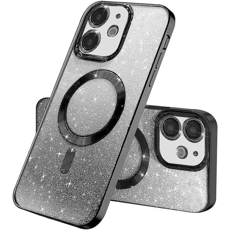 TPU чехол Delight case with MagSafe с защитными линзами на камеру для Apple iPhone 11 (6.1") (Черный / Black)