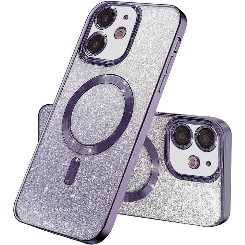 TPU чохол Delight case with MagSafe з захисними лінзами на камеру для Apple iPhone 11 (6.1") (Фіолетовий / Deep Purple)