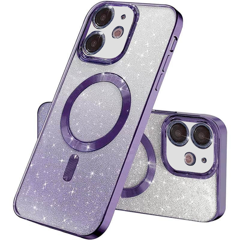 TPU чохол Delight case with MagSafe з захисними лінзами на камеру для Apple iPhone 11 (6.1") (Фіолетовий / Purple)