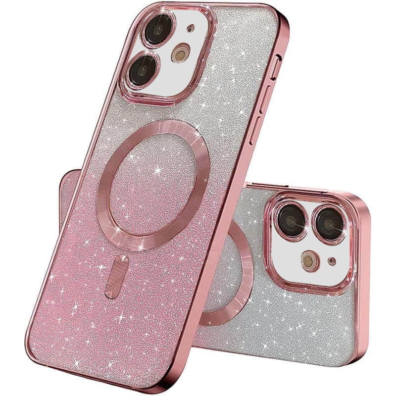 TPU чехол Delight case with MagSafe с защитными линзами на камеру для Apple iPhone 11 (6.1") (Розовый / Rose Gold)
