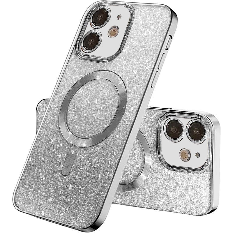 TPU чехол Delight case with MagSafe с защитными линзами на камеру для Apple iPhone 11 (6.1") (Серый / Gray)