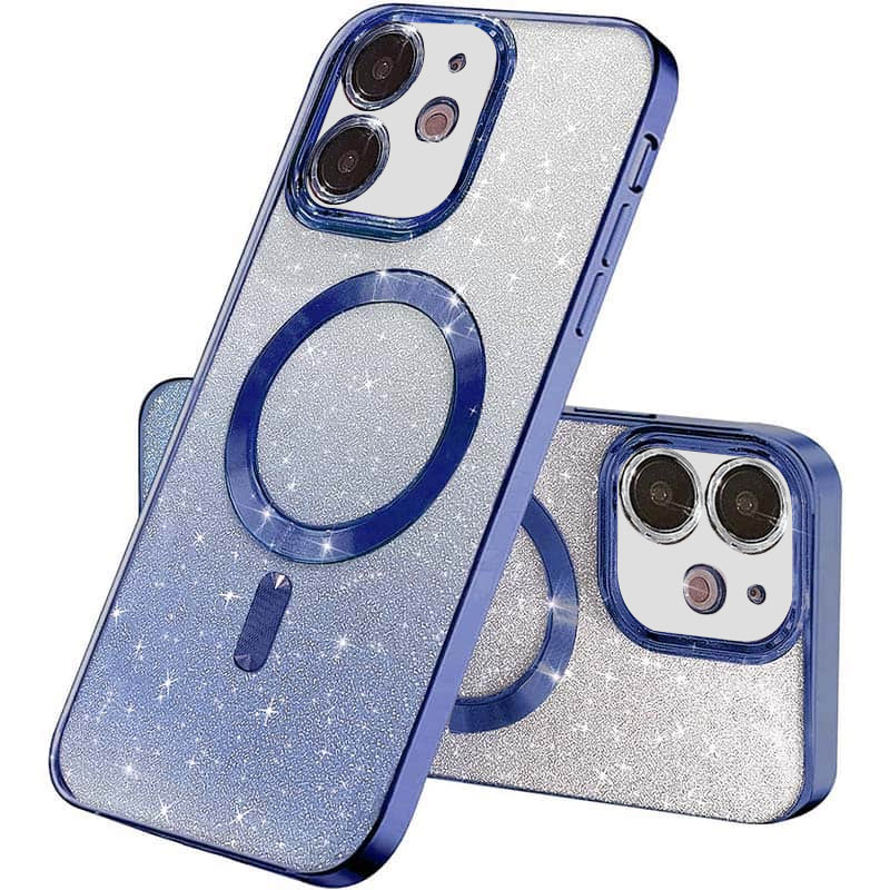 TPU чехол Delight case with MagSafe с защитными линзами на камеру для Apple iPhone 11 (6.1") (Синий / Deep navy)