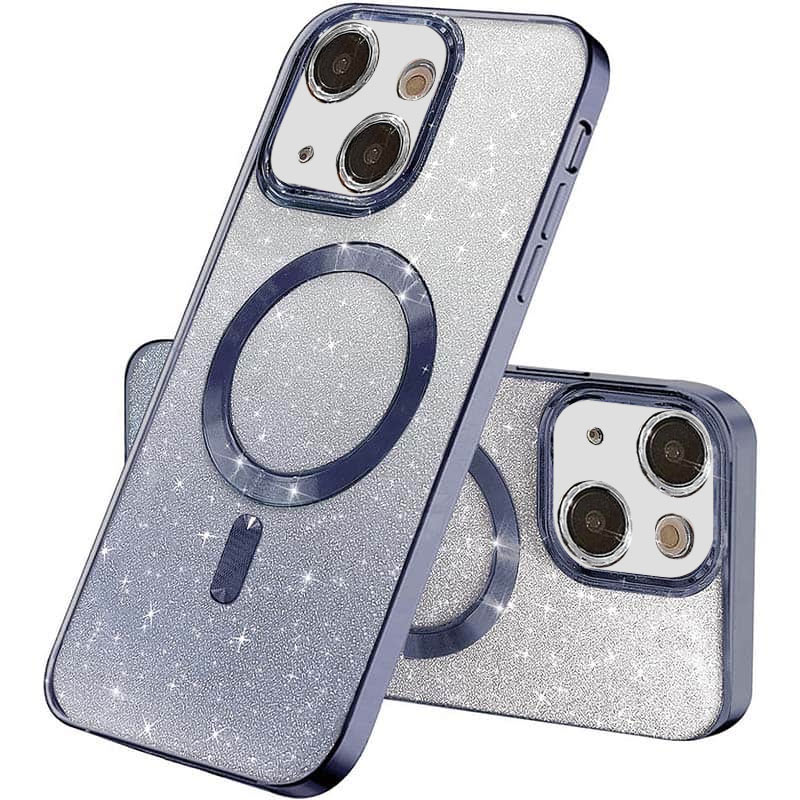 TPU чохол Delight case with MagSafe з захисними лінзами на камеру для Apple iPhone 15 (6.1") (Сірий / Lavender Gray)