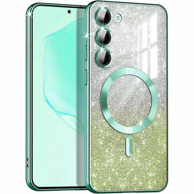 TPU чехол Delight case with MagSafe с защитными линзами на камеру для Samsung Galaxy S20 FE (Зеленый / Emerald)