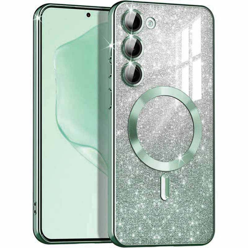 TPU чехол Delight case with MagSafe с защитными линзами на камеру для Samsung Galaxy S20 FE (Зеленый / Green)