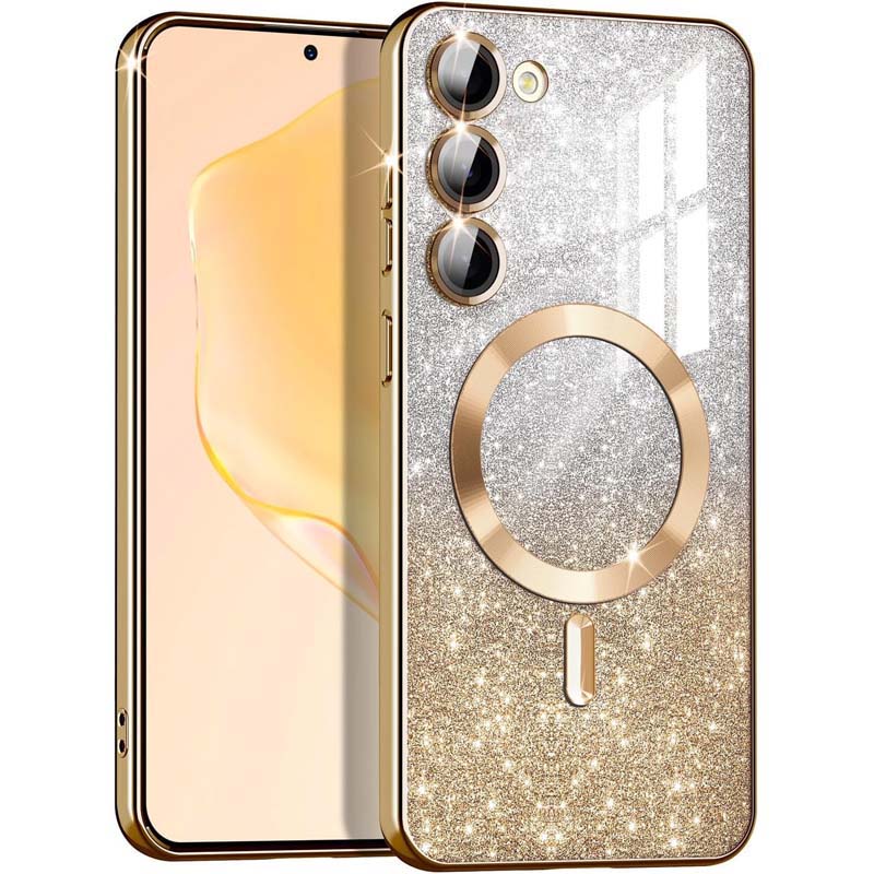 TPU чехол Delight case with MagSafe с защитными линзами на камеру для Samsung Galaxy S20 FE (Золотой / Gold)