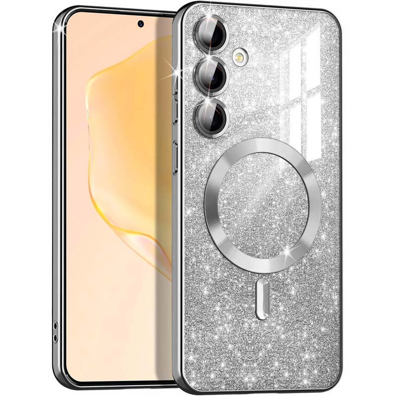 TPU чохол Delight case with MagSafe з захисними лінзами на камеру для Samsung Galaxy S23 FE (Сірий / Gray)