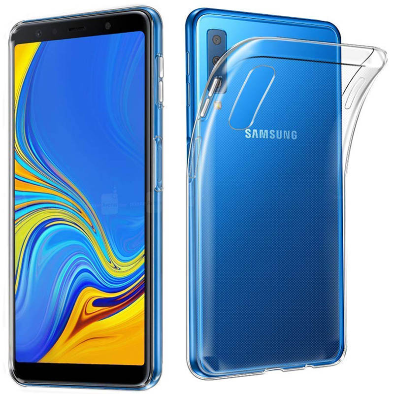 TPU чехол Epic Transparent 1,0mm для Samsung A750 Galaxy A7 (2018) (Бесцветный (прозрачный))