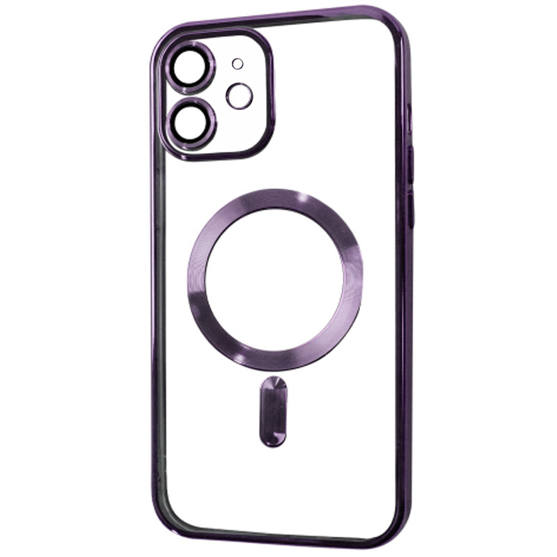 TPU чехол Fibra Chrome with MagSafe для Apple iPhone 12 (6.1") (Purple)