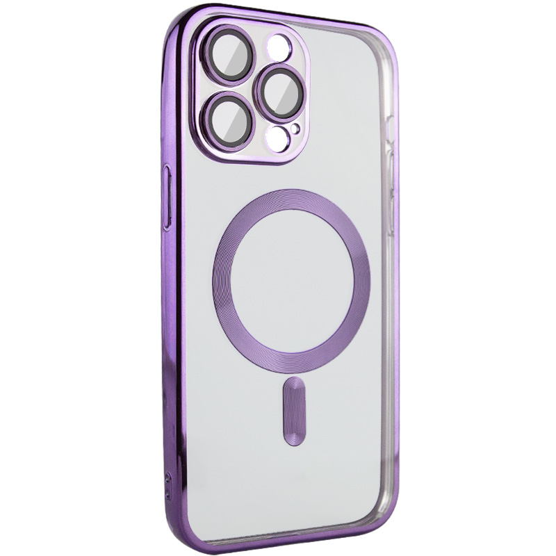 TPU чехол Fibra Chrome with MagSafe для Apple iPhone 12 Pro (6.1") (Purple)