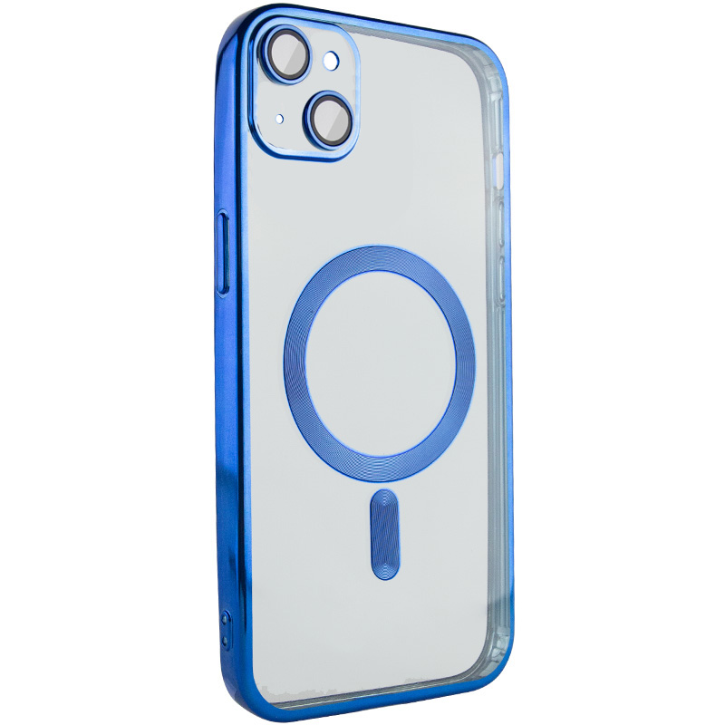 TPU чохол Fibra Chrome with MagSafe для Apple iPhone 13 (6.1") (Blue)