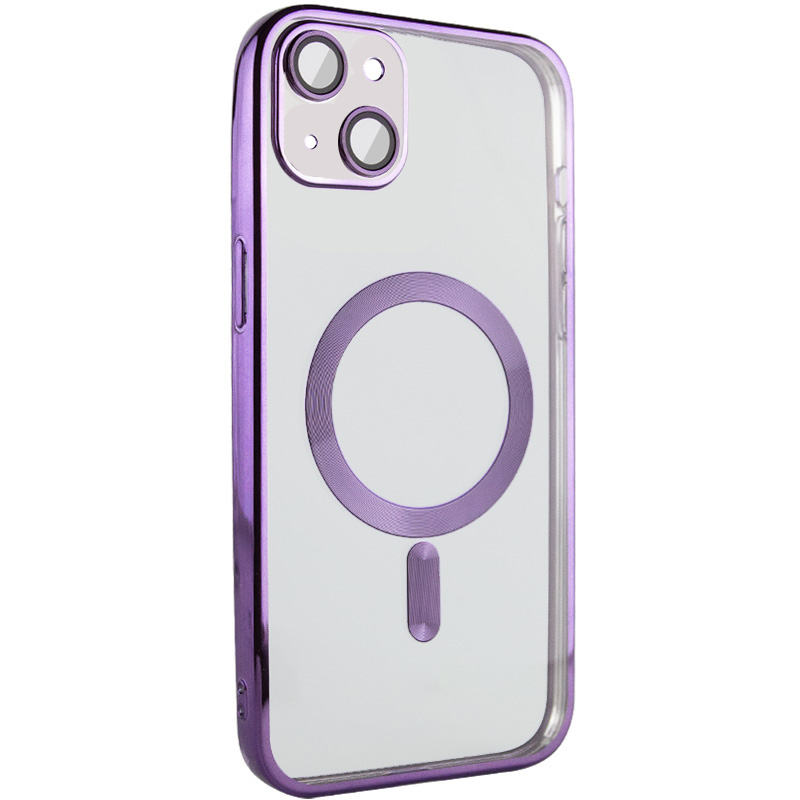 TPU чехол Fibra Chrome with MagSafe для Apple iPhone 13 (6.1") (Purple)