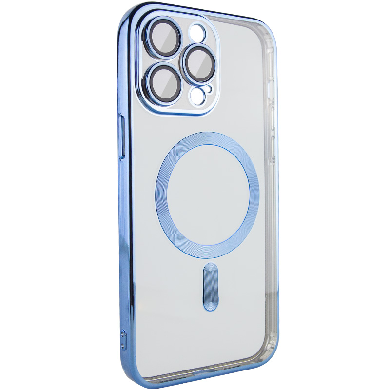 TPU чехол Fibra Chrome with MagSafe для Apple iPhone 13 Pro (6.1") (Sierra Blue)