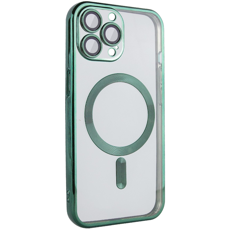 TPU чохол Fibra Chrome with MagSafe для Apple iPhone 14 Pro (6.1") (Green)