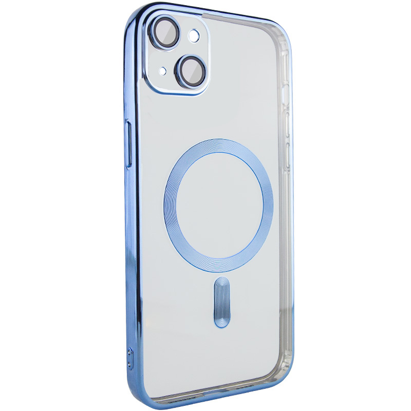 TPU чохол Fibra Chrome with MagSafe для Apple iPhone 15 (6.1") (Sierra Blue)