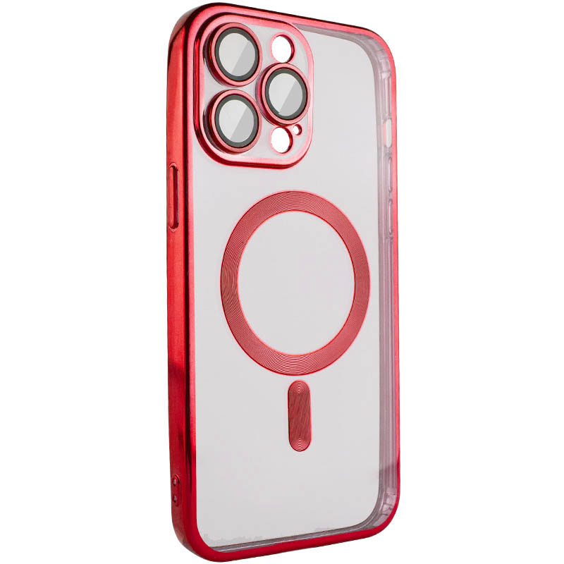 TPU чохол Fibra Chrome with MagSafe для Apple iPhone 15 Pro (6.1") (Red)