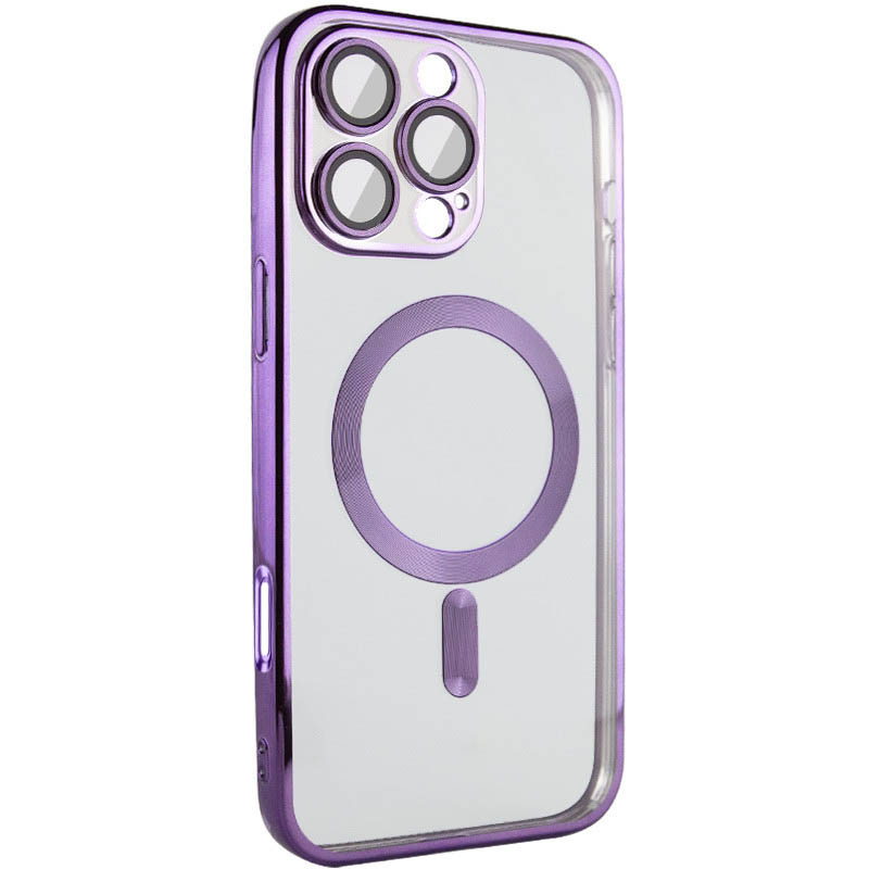 TPU чехол Fibra Chrome with MagSafe для Samsung Galaxy S21 FE (Purple)