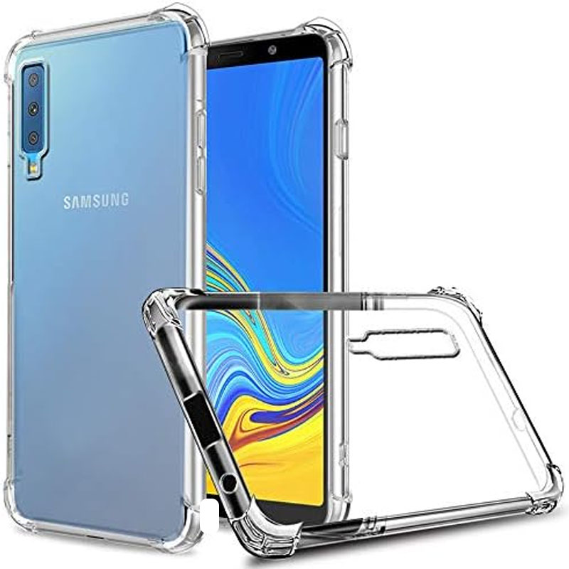 TPU чохол GETMAN Ease logo посилені кути для Samsung Galaxy A7 (2018) (A750) (Безбарвний (прозорий))