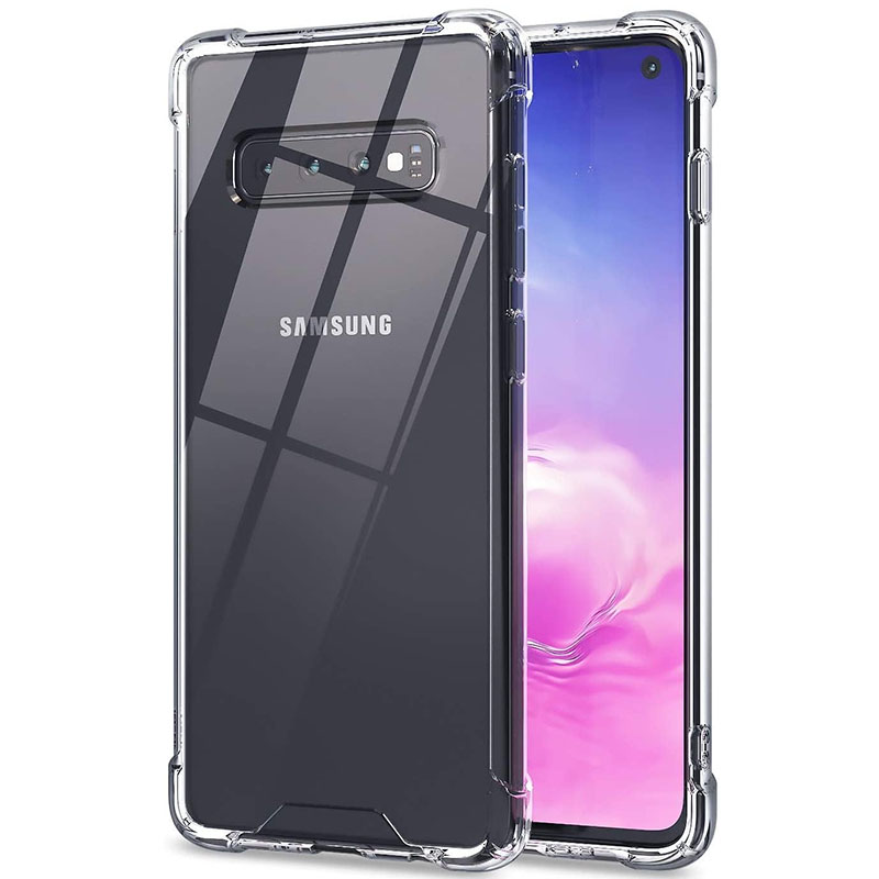 TPU чохол GETMAN Ease logo посилені кути для Samsung Galaxy S10+ (Безбарвний (прозорий))
