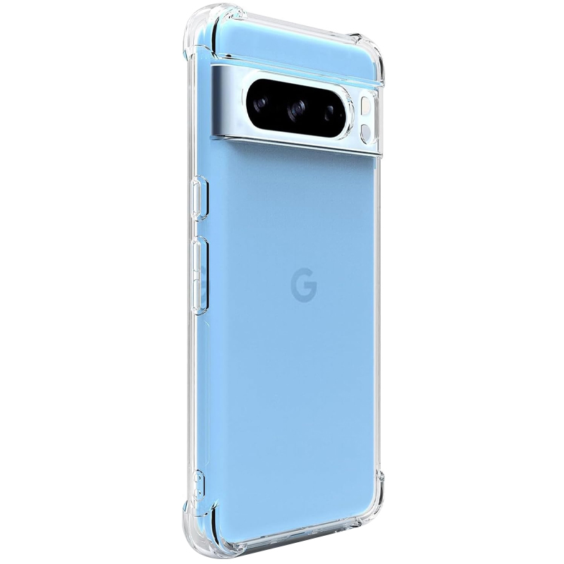 TPU чехол GETMAN Ease logo усиленные углы Full Camera для Google Pixel 8 Pro (Бесцветный (прозрачный))