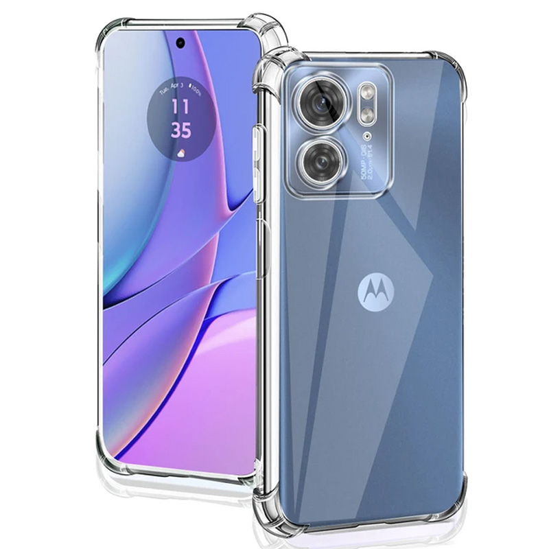 TPU чохол GETMAN Ease logo посилені кути Full Camera для Motorola Edge 40 (Безбарвний (прозорий))